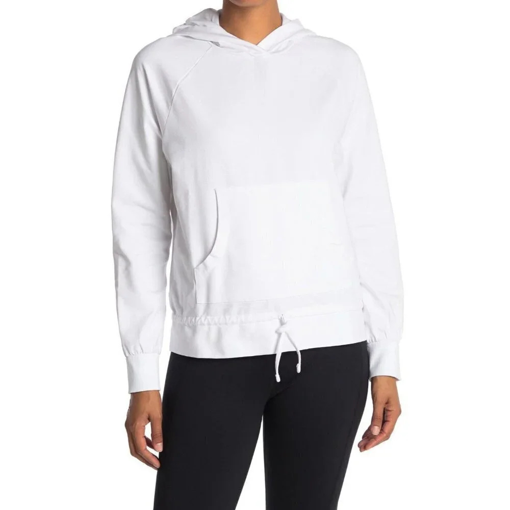 Z by Zella Women's‎ Brenna Drawcord Pullover Hoodie in White Size XS NWT